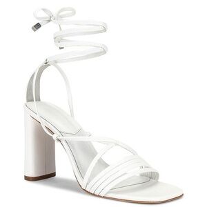 Schutz Glenna Heel in White Strappy Leather Summer 6.5